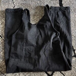 We The Free High Roller Black Denim Overalls